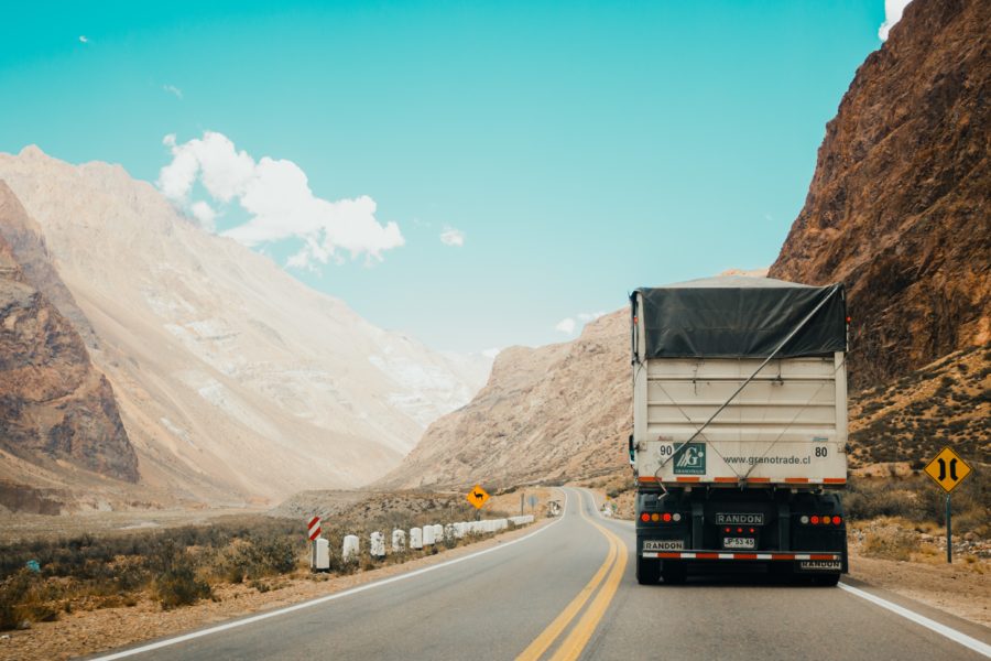 semi-truck on highway