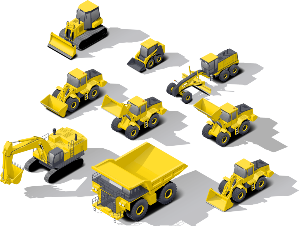 fleet of rental equipment