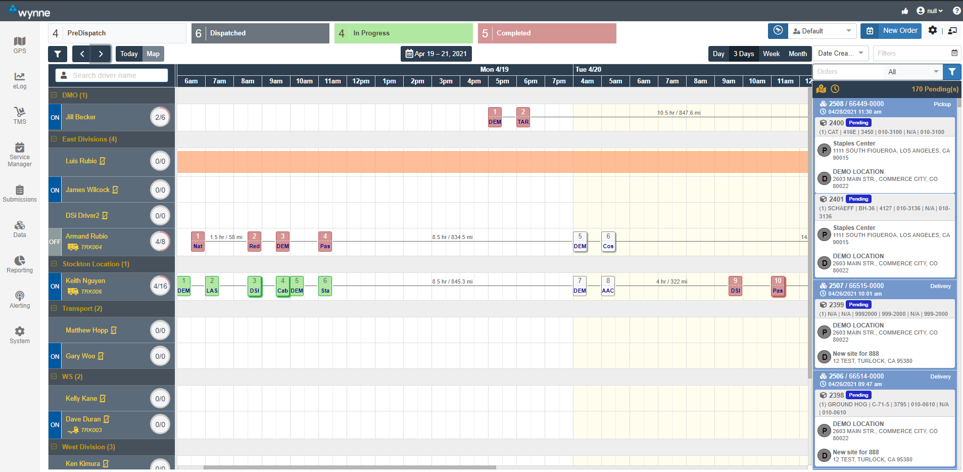 Logistics Solution TMS Scheduler