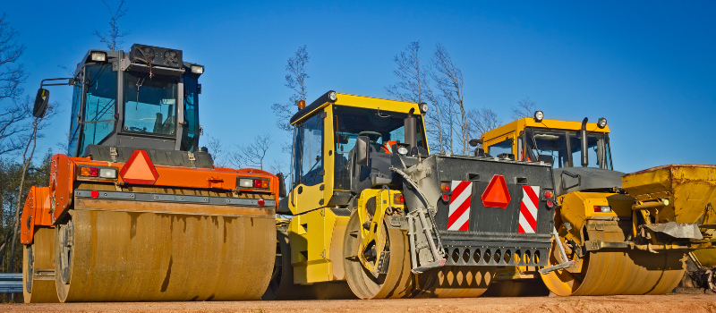 construction equipment on site