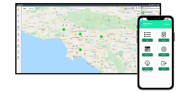 logistics solution and mobile app screenshots