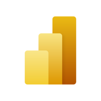 PowerBI yellow and gold bars logo