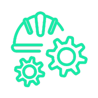 Construction equipment rental ERP icon for fleet management, asset tracking, and operational visibility