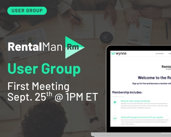 Picture showing the date and time for the first RentalMan User Group meeting